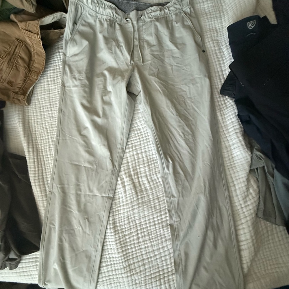 Vuori Meta Drawstring Men's Light Gray Pants Large